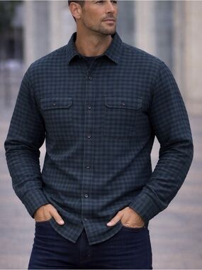 J.Crew Men's Dark Green Plaid Button-Down Shirt